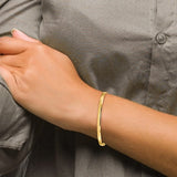 Brand New 14k Yellow Gold 4mm Solid Polished Slip-On Bangle Bracelet 7.75"