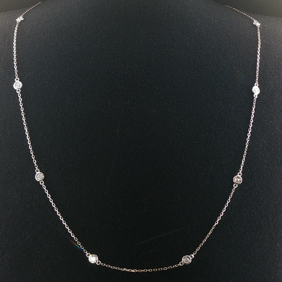 Brand New 0.65cttw Natural Diamonds by the Yard Necklace in 14k Gold