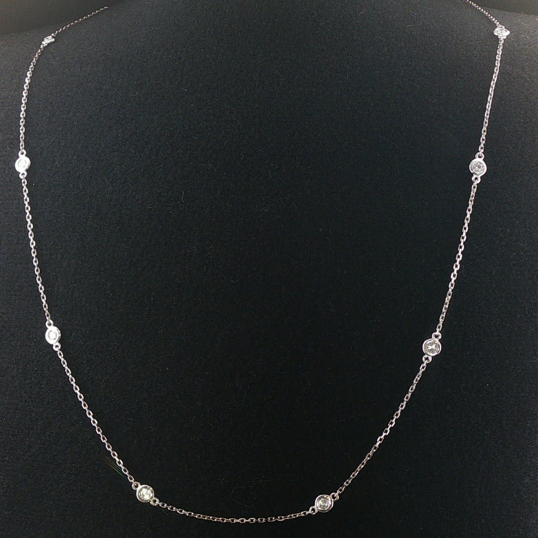 Brand New 0.65cttw Natural Diamonds by the Yard Necklace in 14k Gold
