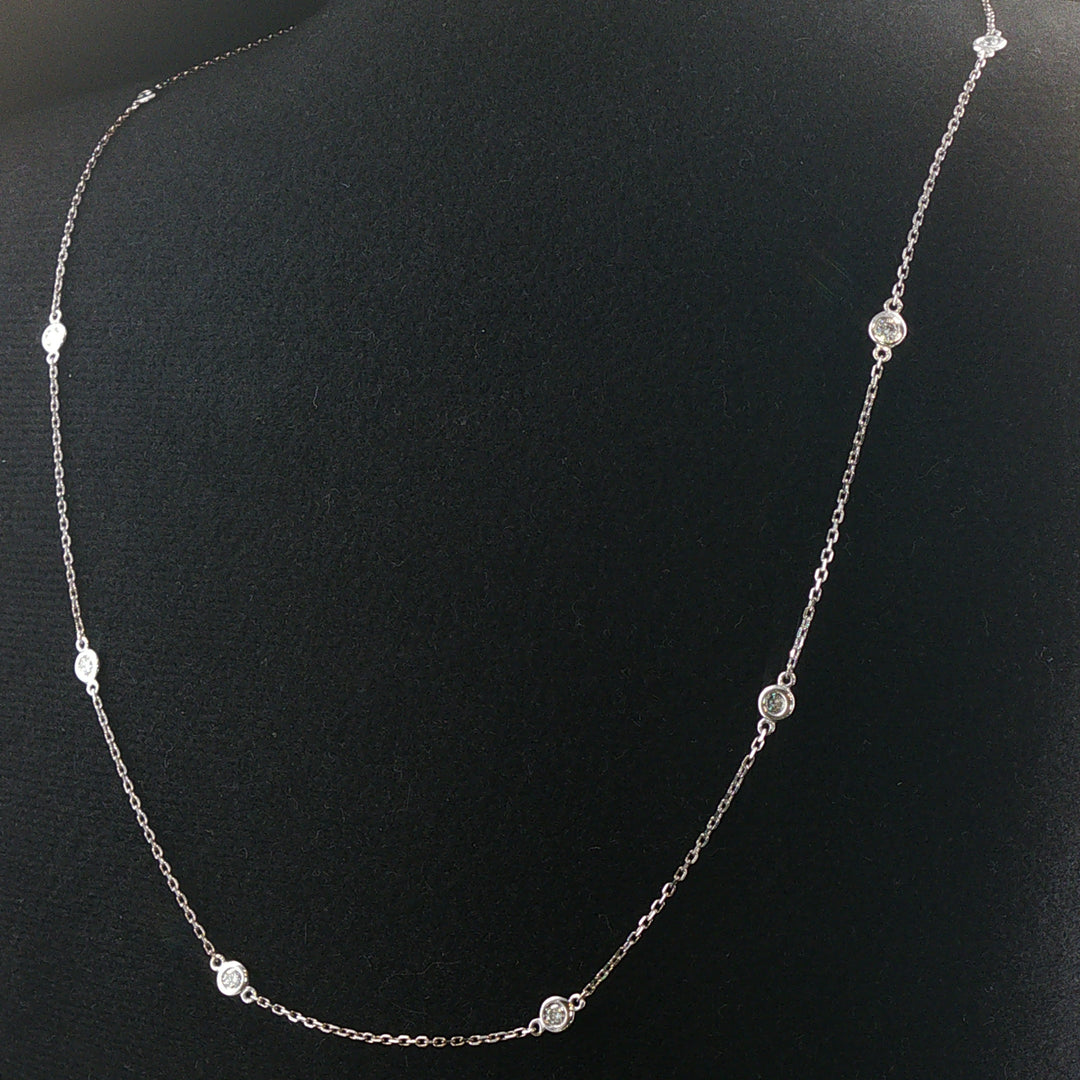 Brand New 0.65cttw Natural Diamonds by the Yard Necklace in 14k Gold