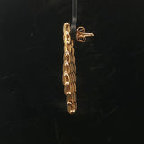 14k Yellow Gold and 1.7cttw Diamond Dangle Panther Link Earrings Italy 1.5"