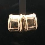 18k Yellow Gold 12.2g Polished Half Hoop Earrings Italy 1"