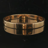 Tiffany and Co. 18k Yellow Gold and Diamond Heavy Bangle Bracelet 6.5"