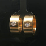 Tiffany & Co. Paloma Picasso 18k Yellow Gold and Diamond Hoop Earrings