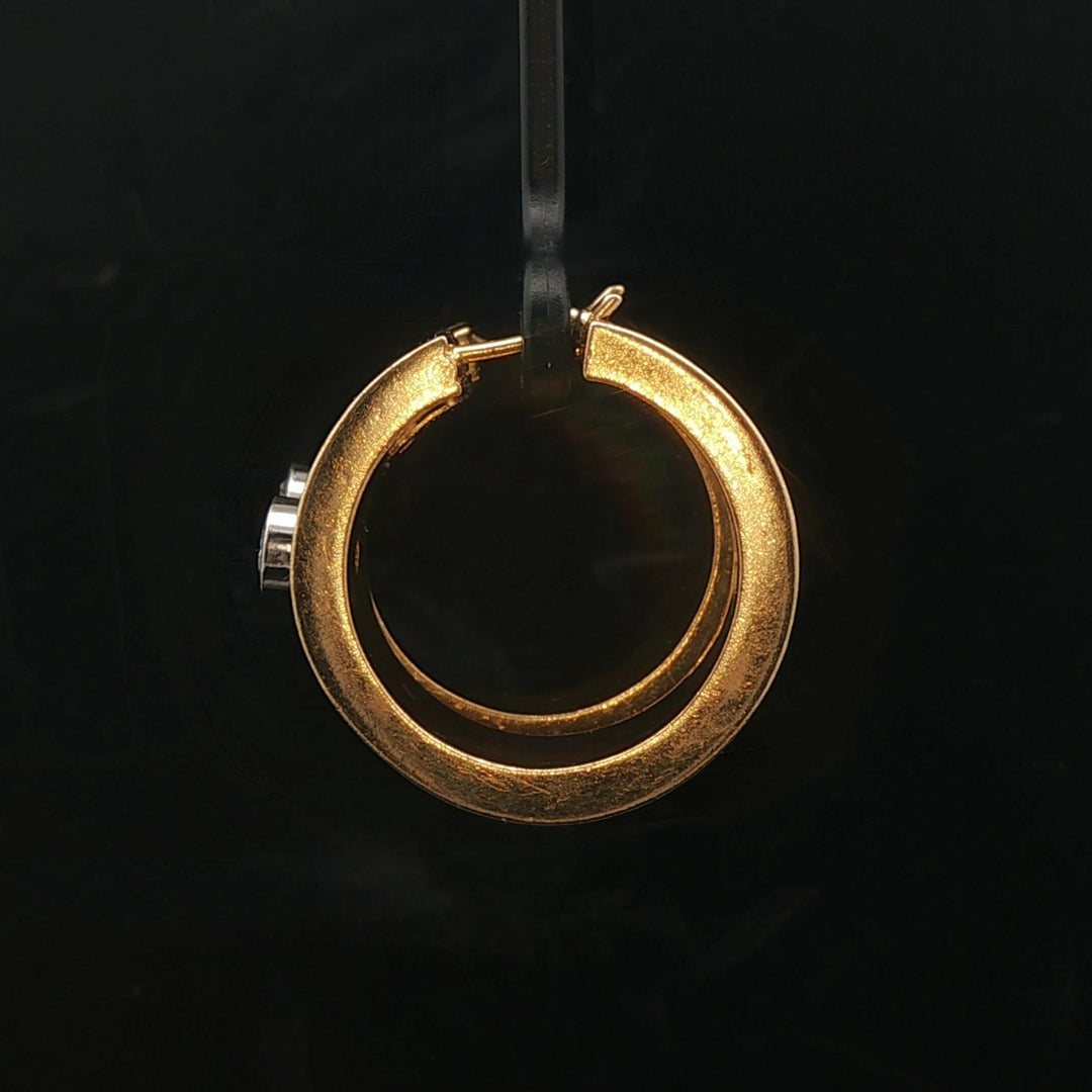 Tiffany & Co. Paloma Picasso 18k Yellow Gold and Diamond Hoop Earrings