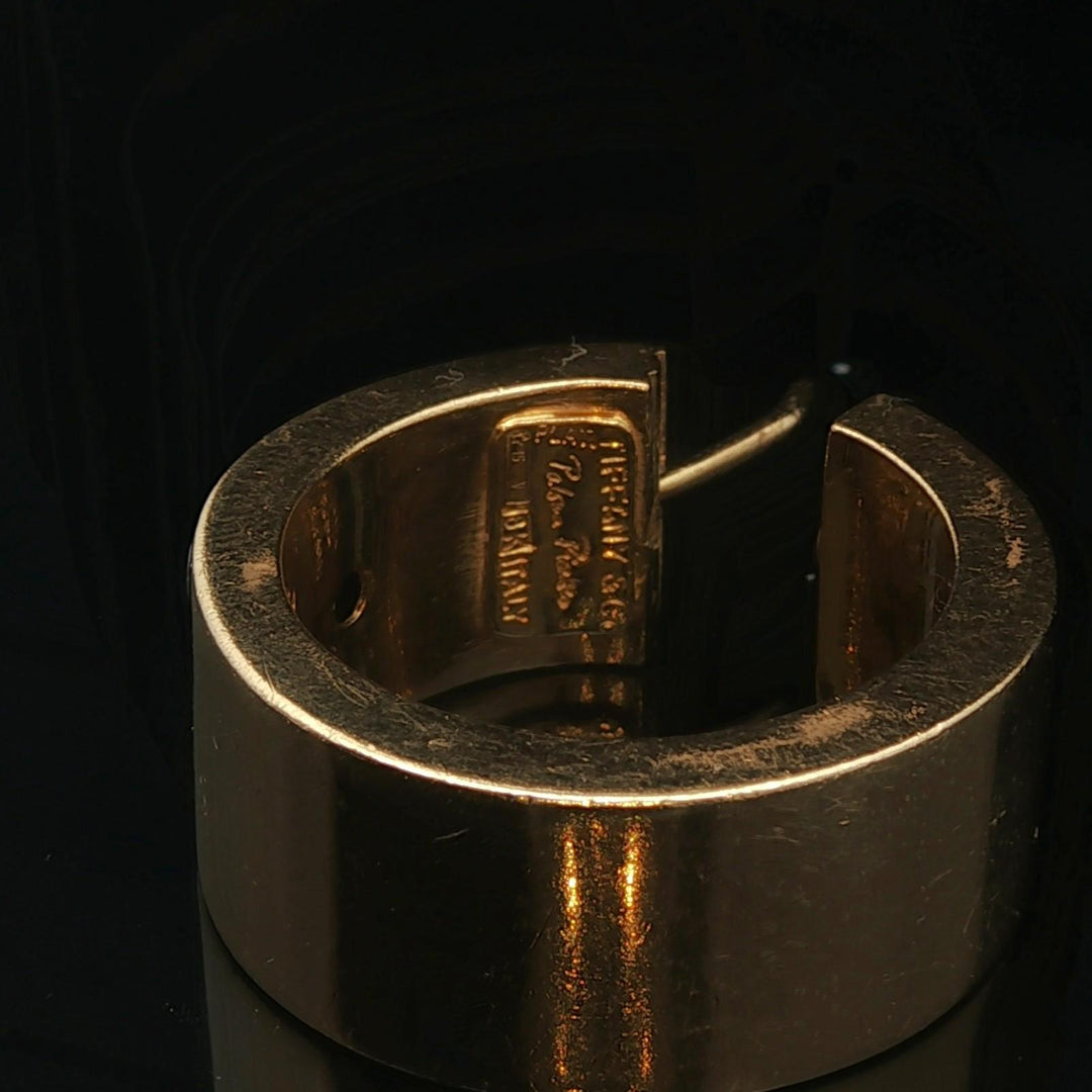 Tiffany & Co. Paloma Picasso 18k Yellow Gold and Diamond Hoop Earrings