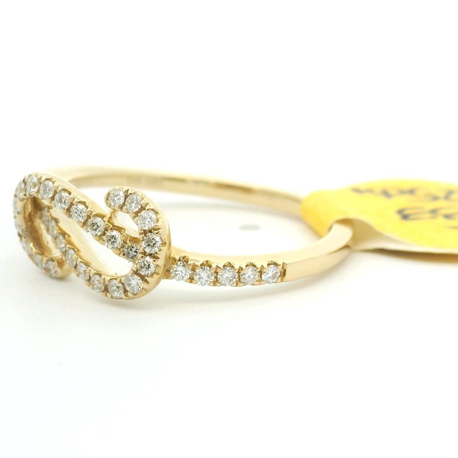 Brand New 14k Yellow Gold and Diamond Fancy Curved Band Ring Size 6.5