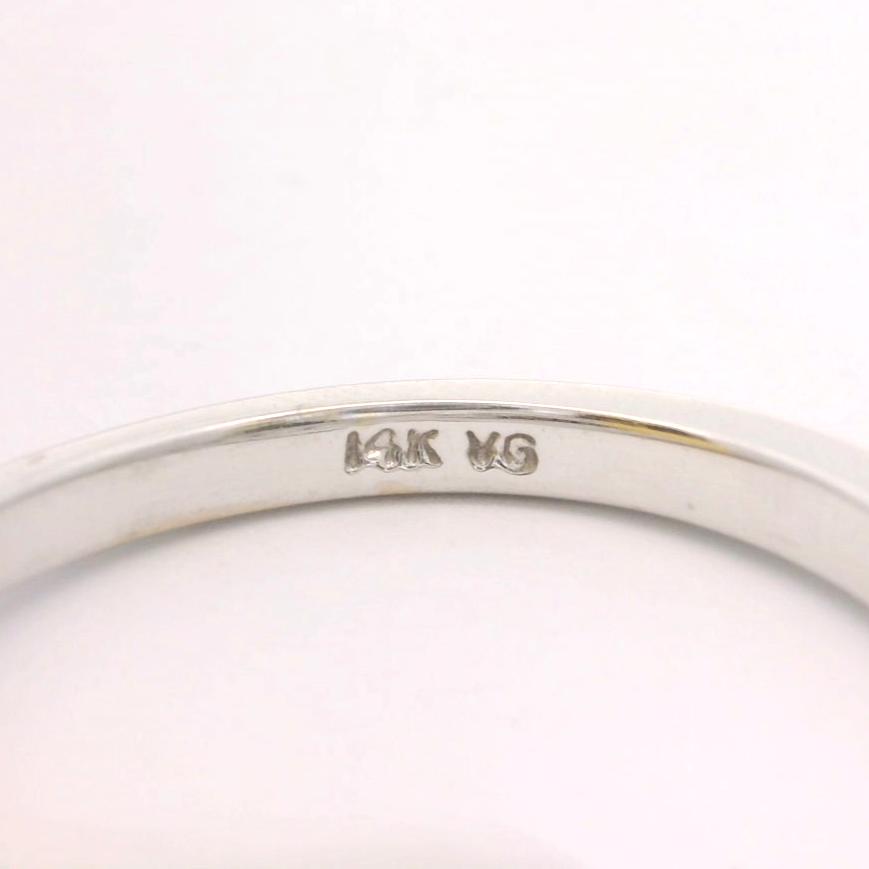 Brand New 14k White Gold and Diamond Fancy Band Ring Size 6.5