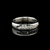 18k White Gold and 0.50cttw Channel Set Diamond Band Ring Size 5