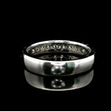 18k White Gold and 0.50cttw Channel Set Diamond Band Ring Size 5