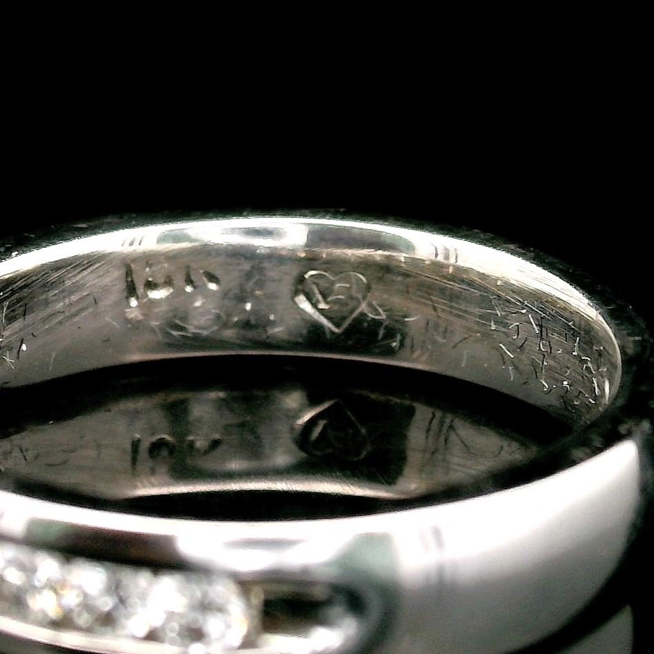 18k White Gold and 0.50cttw Channel Set Diamond Band Ring Size 5