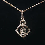 LeVian 14k Yellow Gold Hunters Green Tourmaline and Diamond Pendant Necklace