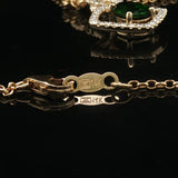 LeVian 14k Yellow Gold Hunters Green Tourmaline and Diamond Pendant Necklace