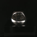 LeVian 18k White Gold 1.25cttw Chocolate and White Diamond Heavy Ring Size 7.75