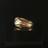 18k Yellow Gold Amethyst Topaz and Diamond Vintage Ring Size 7