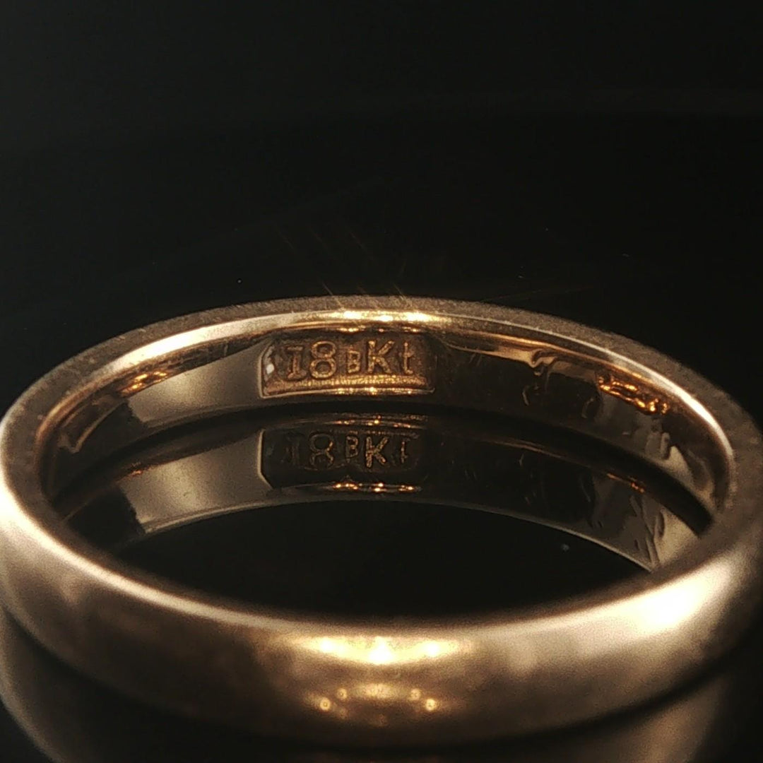 Antique 18k Yellow Gold 4.5g Solid 3mm Band Ring Size 8.25