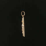 18k Yellow Gold 1.5g Hollow Vintage Cross Crucifix Pendant 1.25"