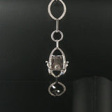 18k White Gold and 1cttw Diamond Oval Link Bracelet 7"