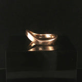 18k Yellow Gold 5.2g Solid Vintage 3.5mm Curved Band Ring Size 6.5
