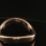 18k Yellow Gold 5.2g Solid Vintage 3.5mm Curved Band Ring Size 6.5
