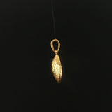24k Pure Yellow Gold 3.1g Solid Scallop Shell Pendant