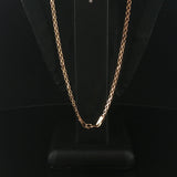 14k Yellow Gold Red Garnet and Diamond Pendant Bismark Link Necklace 19"