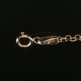 14k Yellow Gold Red Garnet and Diamond Pendant Bismark Link Necklace 19"