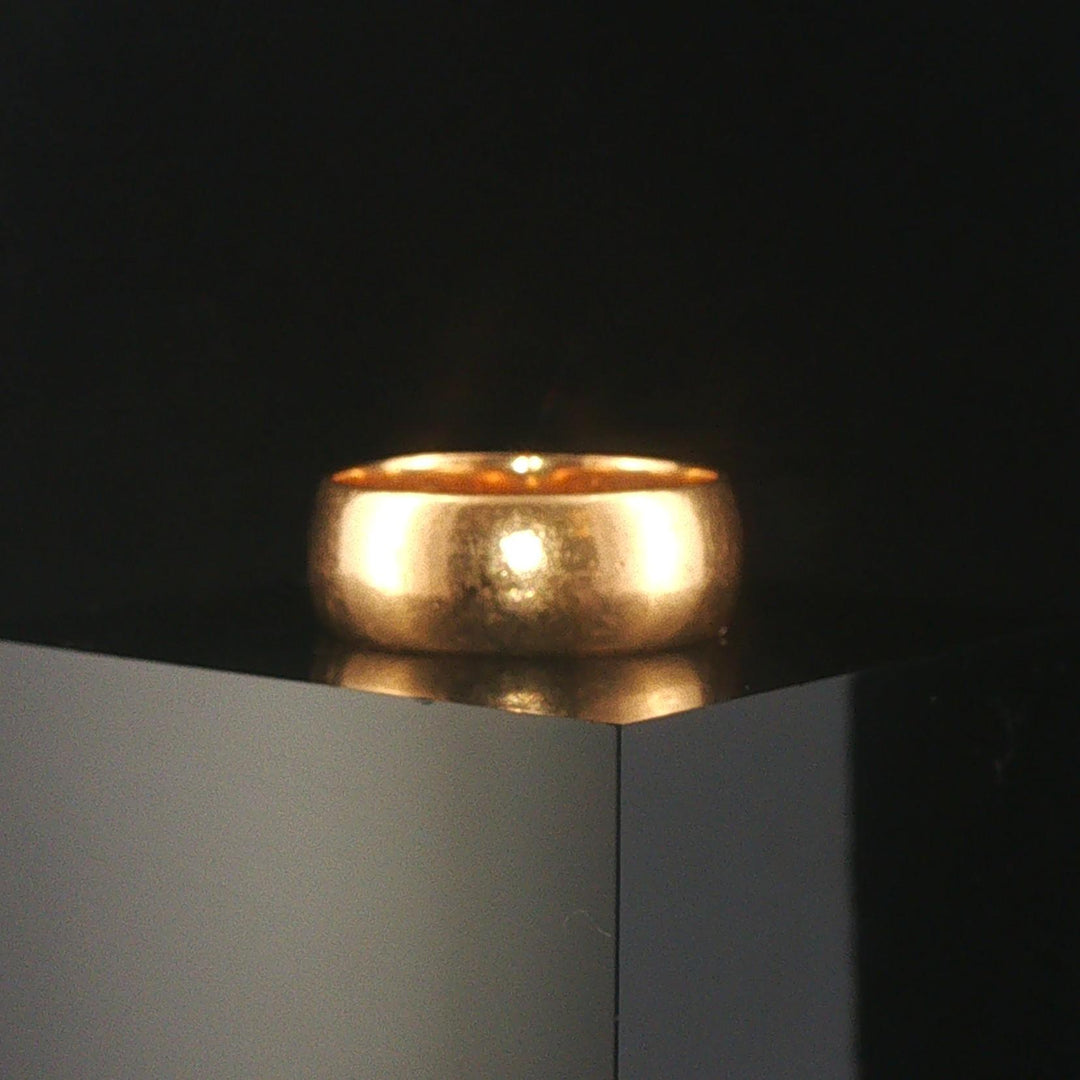 Antique 1883 18k Yellow Gold 7.5g Solid Polished 7.5mm Band Ring Size 8.5