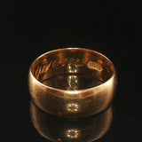 Antique 1883 18k Yellow Gold 7.5g Solid Polished 7.5mm Band Ring Size 8.5