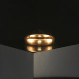 18k Yellow Gold 5.2g Solid Vintage 4.5mm Ladies Band Ring Size 6.5