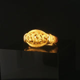 24k Pure Yellow Gold 7.7g Solid Fancy Ring Thailand Size 9.75