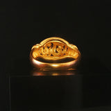 24k Pure Yellow Gold 7.7g Solid Fancy Ring Thailand Size 9.75