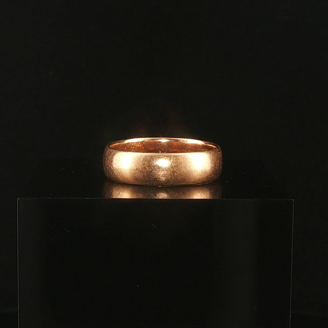 18k Yellow Gold 4g Solid Vintage 5.5mm Ladies Band Ring Size 6.75