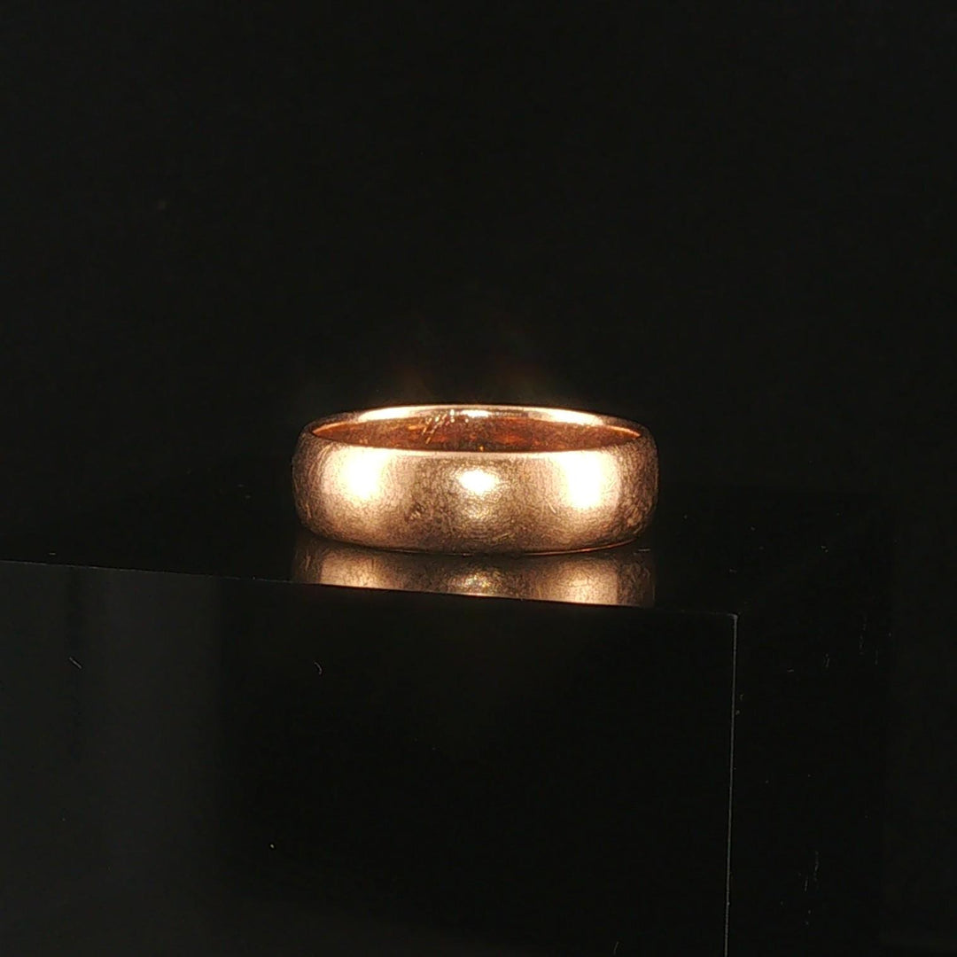 18k Yellow Gold 4g Solid Vintage 5.5mm Ladies Band Ring Size 6.75