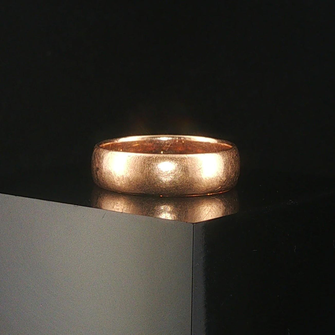 18k Yellow Gold 4g Solid Vintage 5.5mm Ladies Band Ring Size 6.75