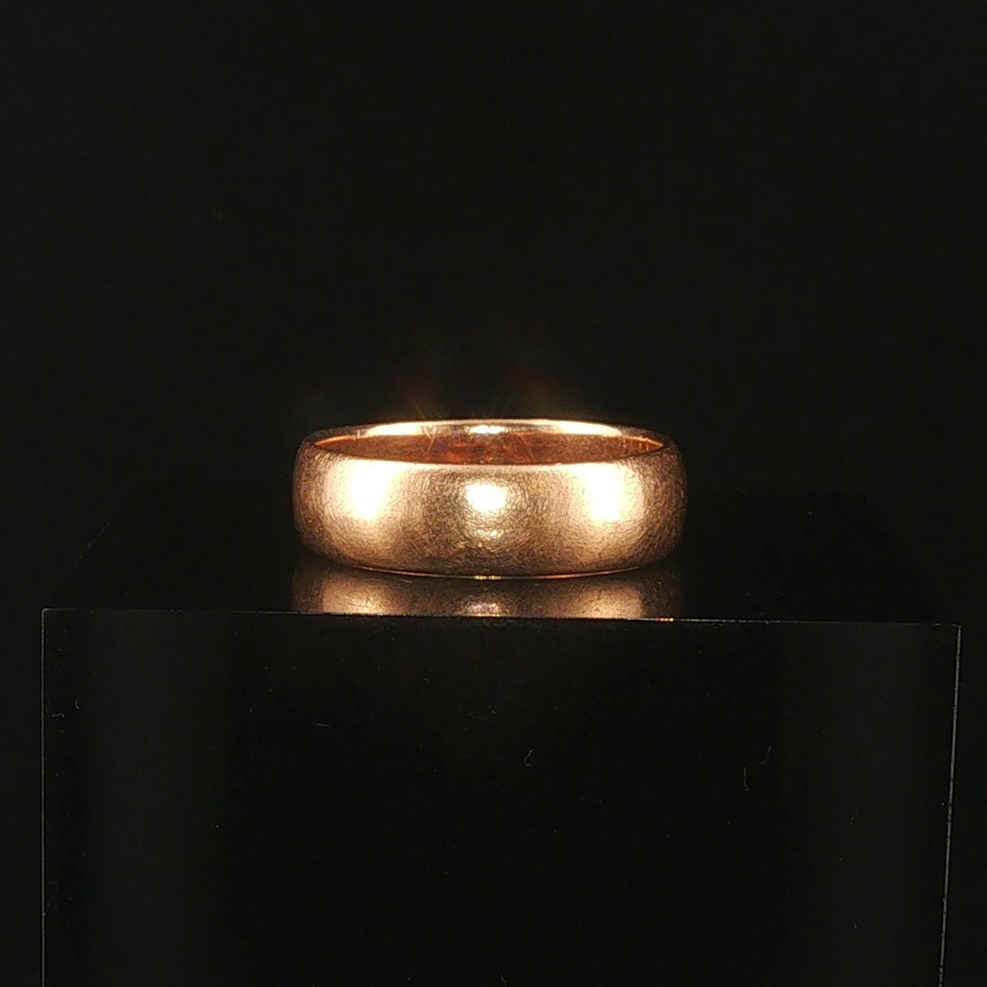 18k Yellow Gold 4g Solid Vintage 5.5mm Ladies Band Ring Size 6.75