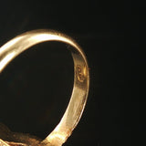 18k Yellow Gold 5.5g Vintage Bypass Snake Serpentine Ring Greece Size 5.25
