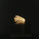18k Yellow Gold and Sapphire 9.3g Vintage Solid Multi Band Ring Size 4.5