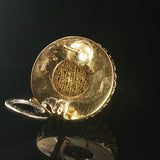 18k Yellow Gold 11.8g Vintage Heavy Woven Button Stud Earrings