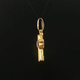 18k Yellow and White Gold 3g Vintage Cross Pendant Italy 1.25"