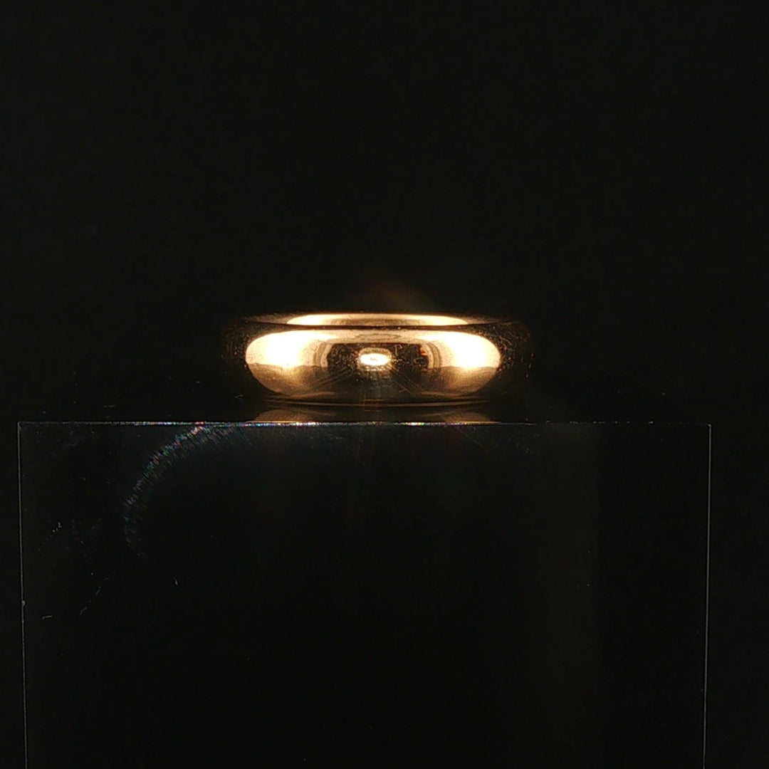18k Yellow Gold 8g Solid Polished Vintage 5mm Domed Band Ring Size 6.5