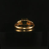 18k Yellow Gold Green Tourmaline and Diamond Ring Size 6.75
