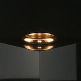 Antique 18k Yellow Gold 5.2g Solid Polished 3.5mm Domed Band Ring Size 5.75