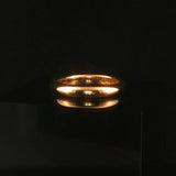18k Yellow Gold 5.3g Solid Polished Vintage 3.5mm Domed Band Ring Size 7