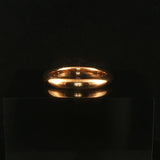 18k Yellow Gold 5.3g Solid Polished Vintage 3.5mm Domed Band Ring Size 7