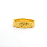 24k Pure Yellow Gold 4.7g Fancy Love Wrap Adjustable Ring Size 7