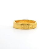 24k Pure Yellow Gold 4.7g Fancy Love Wrap Adjustable Ring Size 7