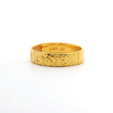 24k Pure Yellow Gold 4.7g Fancy Love Wrap Adjustable Ring Size 7