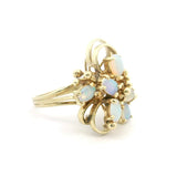 14k Yellow Gold and Opal 5.5g Ladies Floral Ring Size 6.25