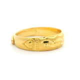 24k Pure Yellow Gold 4.4g Adjustable Wrap Band Ring Size 6